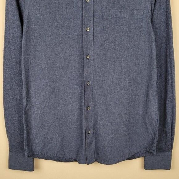 WRK Work Rest Karma The Reworked Shirt Button Down Solid Navy Long Sleeve S - Picture 3 of 11